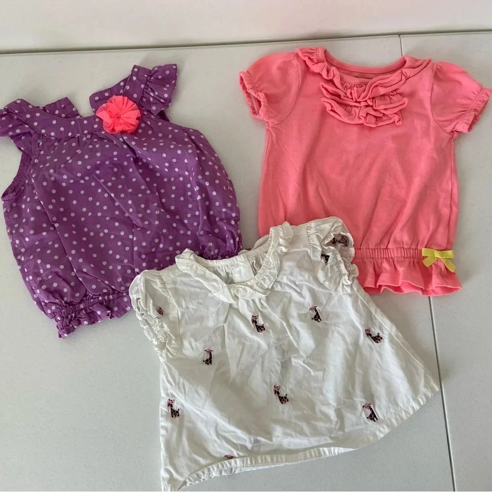EUC | Gymboree baby girl’s blouse lot bundle of 3 — 12-18 months‎